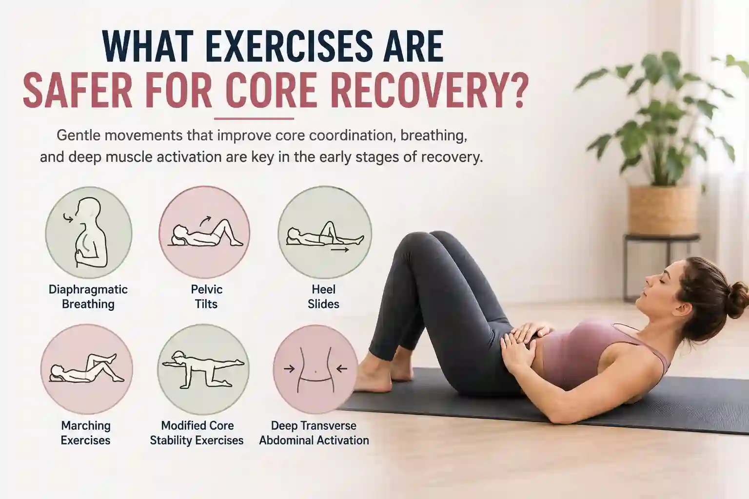 Which exercises may help diastasis recti Greenock ?