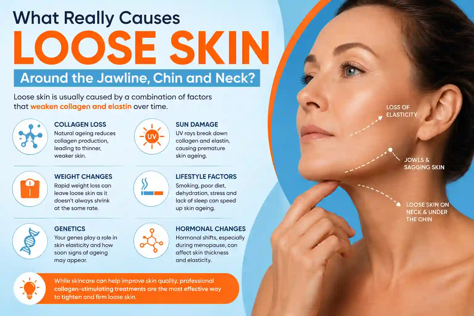 What Really Causes Loose Skin Around the Jawline, Chin and Neck Greenock ?